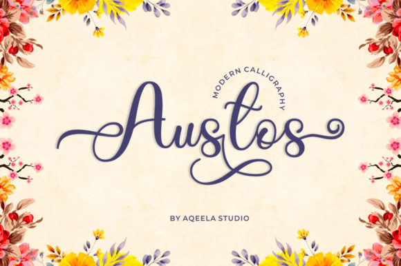 Austos: A Modern Calligraphy Font for Web Design