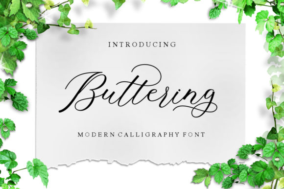Buttering: A Elegant Calligraphy Font